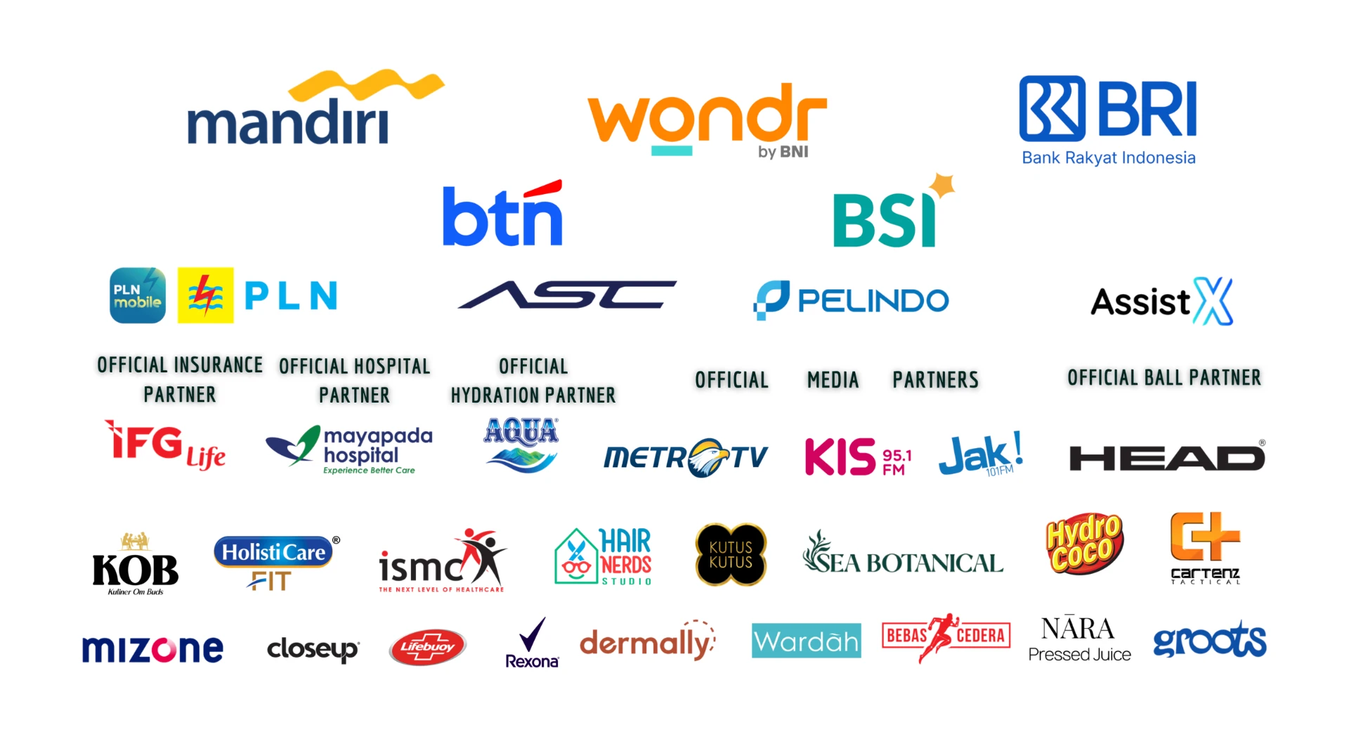 Sponsor dan partner resmi Fearless Padel Festival Vol.1 2026